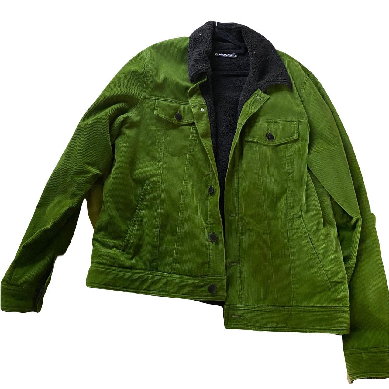 DANGERFIELD GREEN CORD JACKET green corduroy jacket... Depop