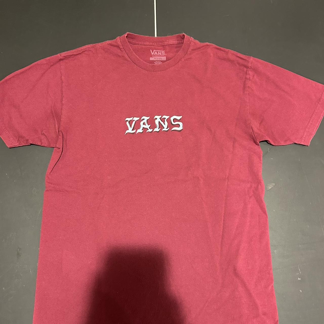 Maroon deals vans shirt