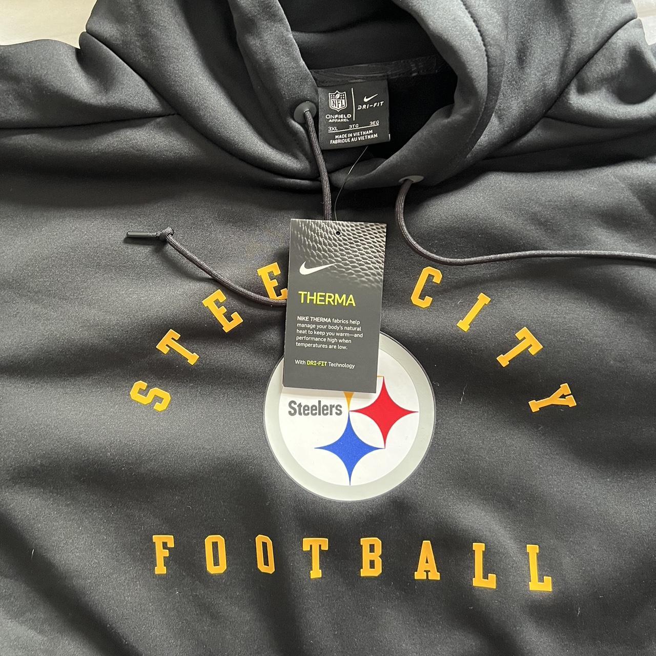 Pittsburgh Steelers NFL Hoodie NWT Size: 3XL Nike - Depop