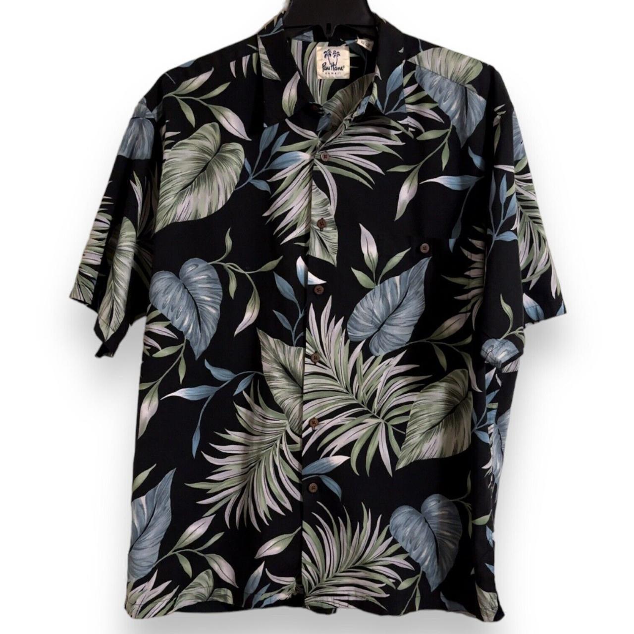 Pau Hana HAWAI Black Leaf Pattern ShirtSSHS00257