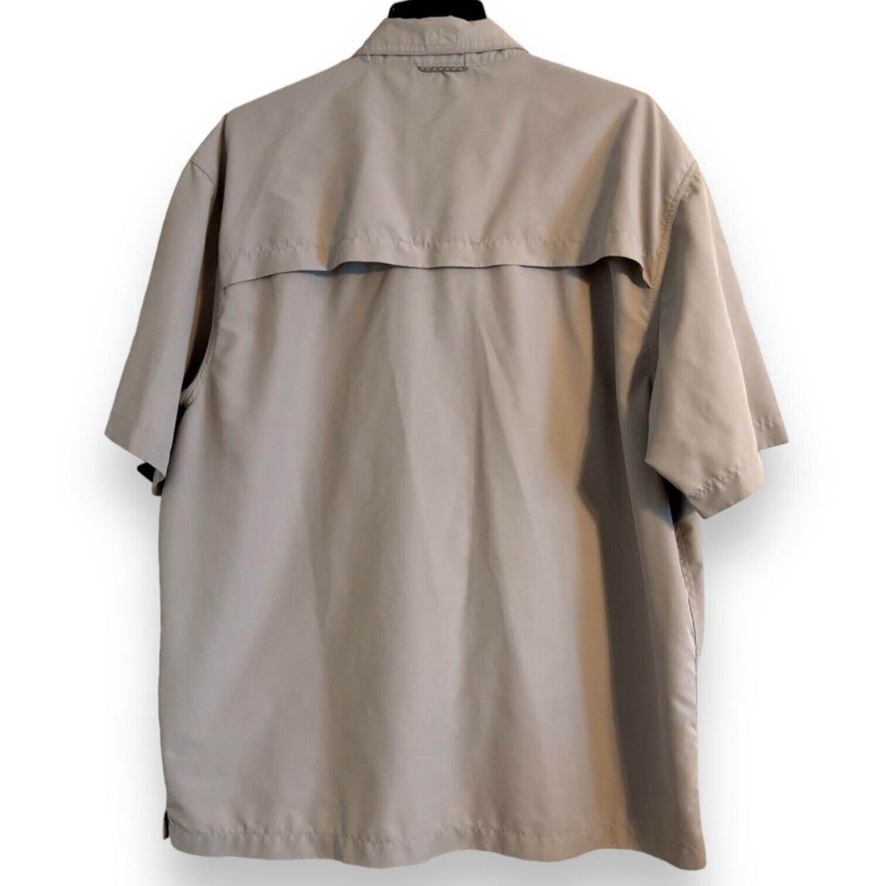 Eddie Bauer Vented Fishing Shirt XL Khaki Short - Depop