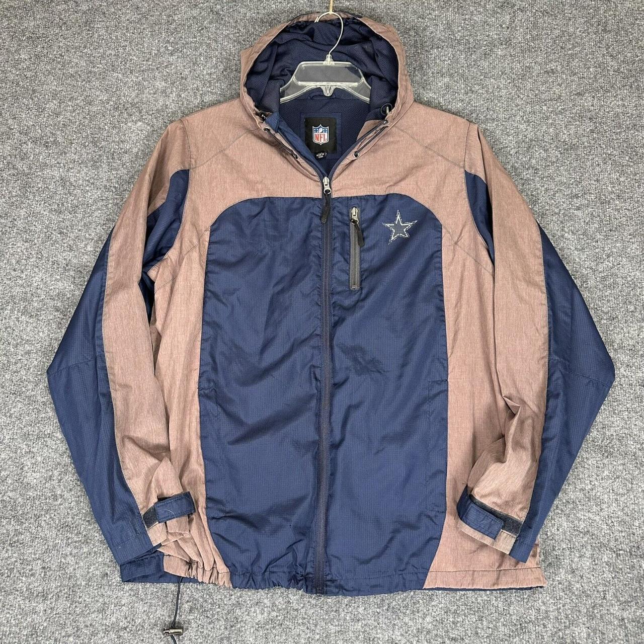 NFL Dallas Cowboys Jacket Mens Large Blue Gray - Depop