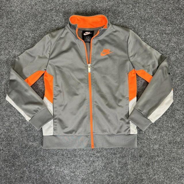 Nike tribute jacket grey on sale orange