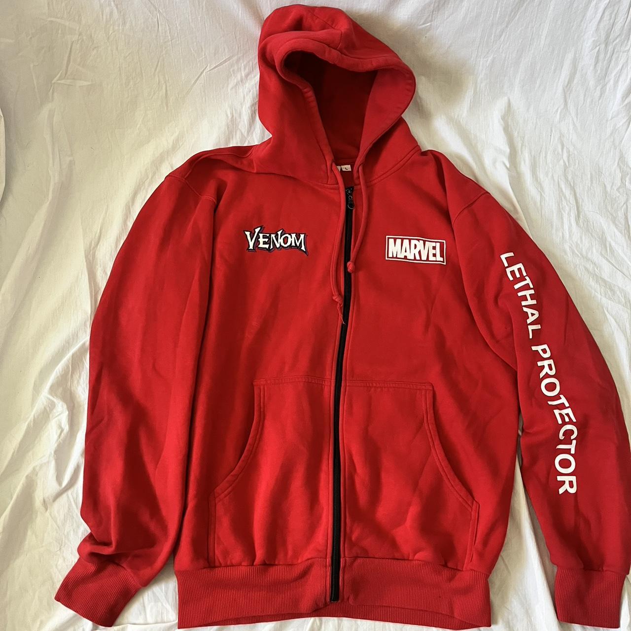 Marvel Women's Red Hoodie | Depop