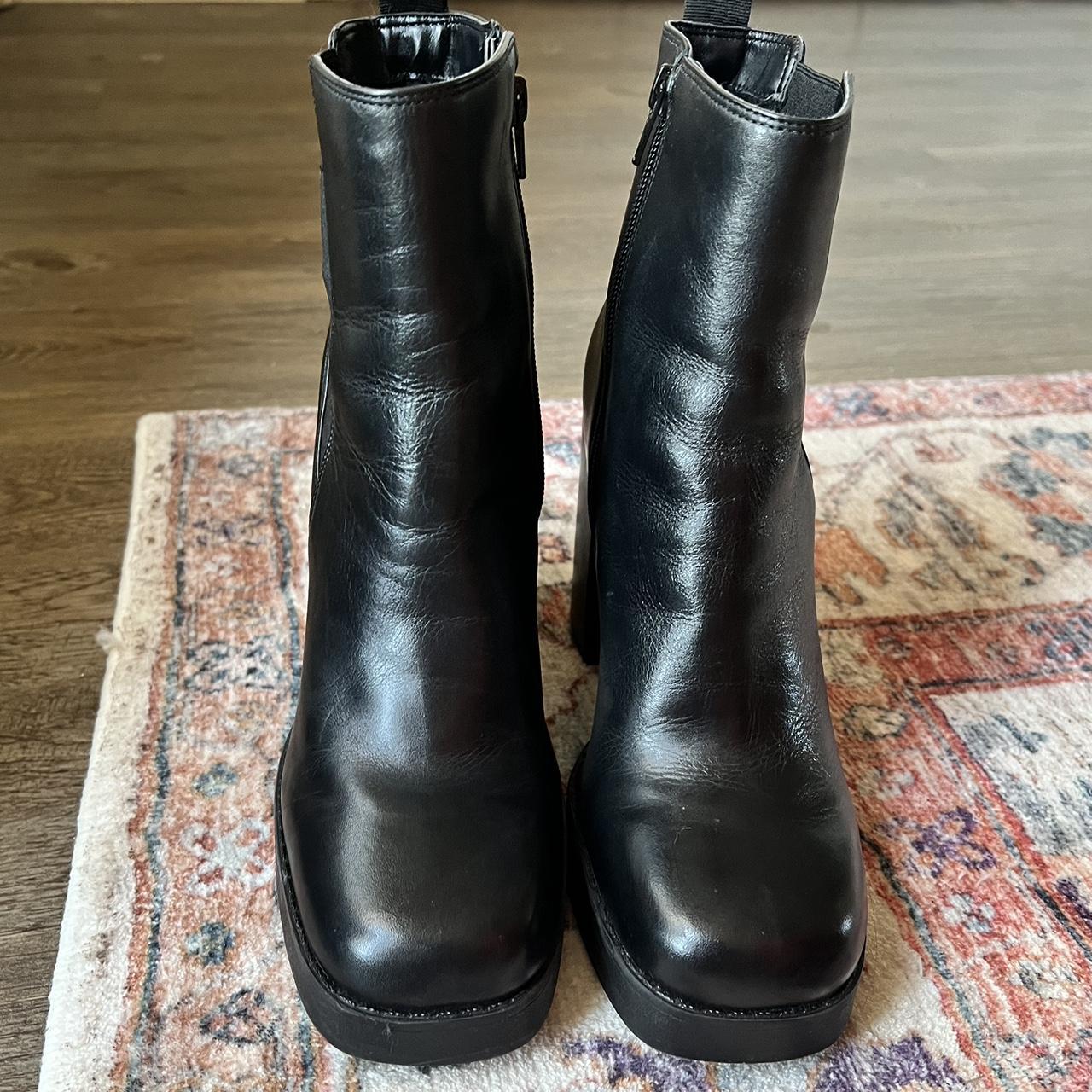 Gianni Bini black boots - size: 8.5 barely... - Depop