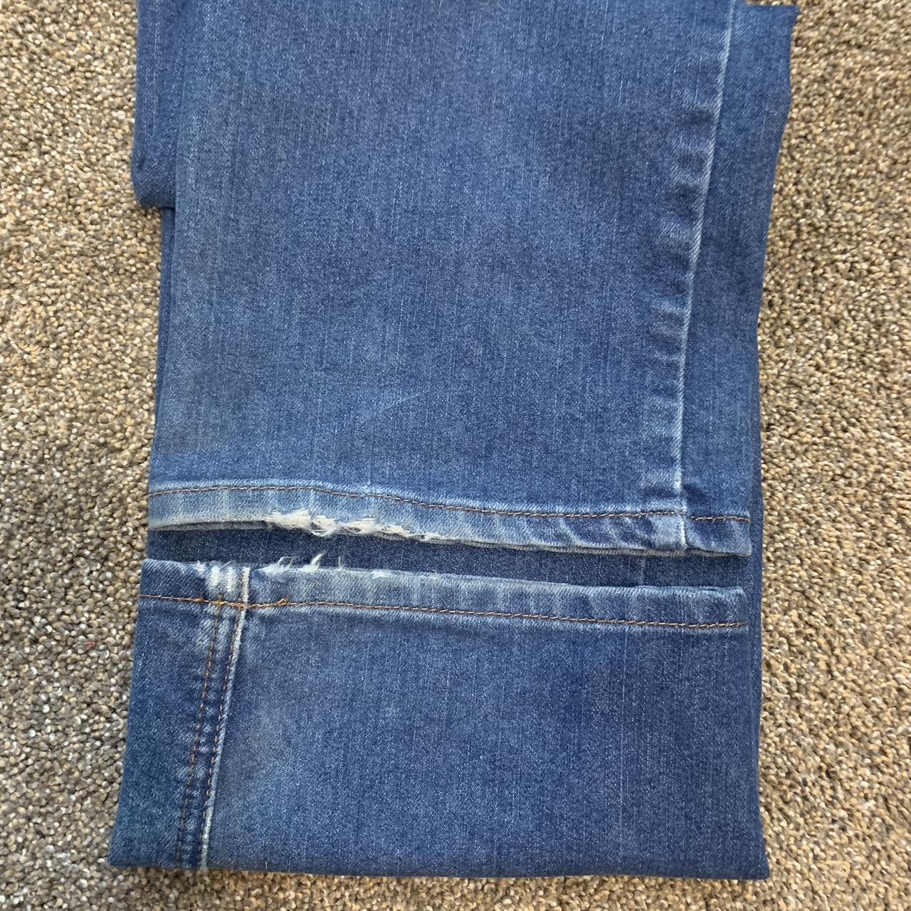 Dickies skateboarding blue jeans with beautiful wear... - Depop