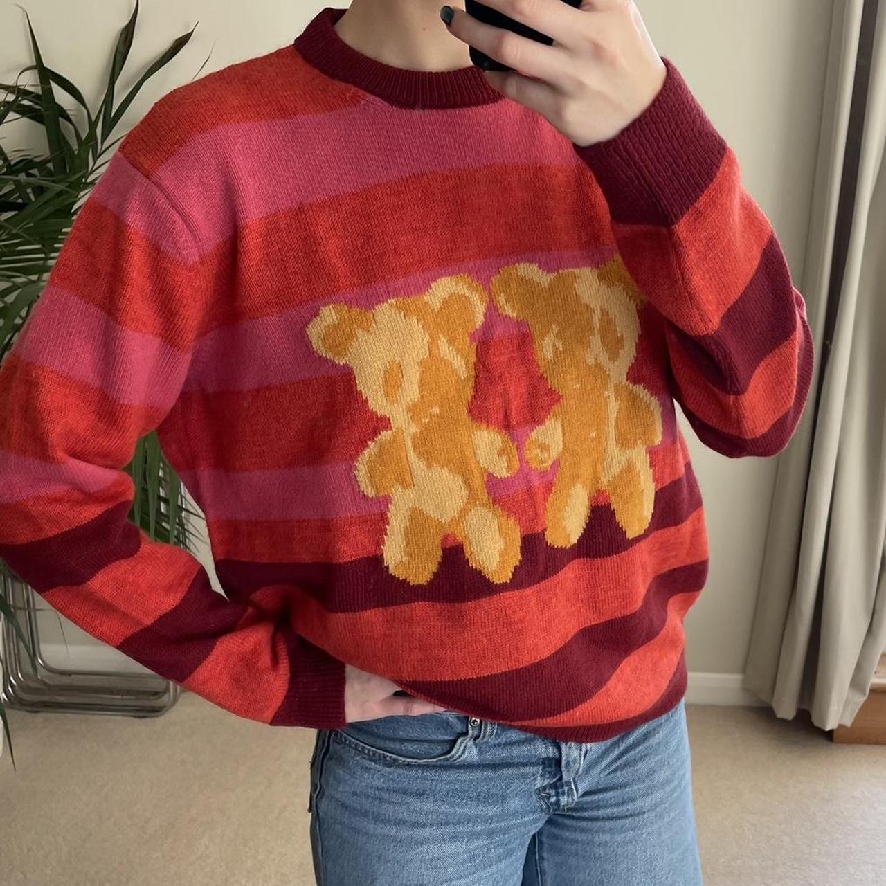 Heaven by Marc Jacobs Striped Bear Sweater (size | Depop