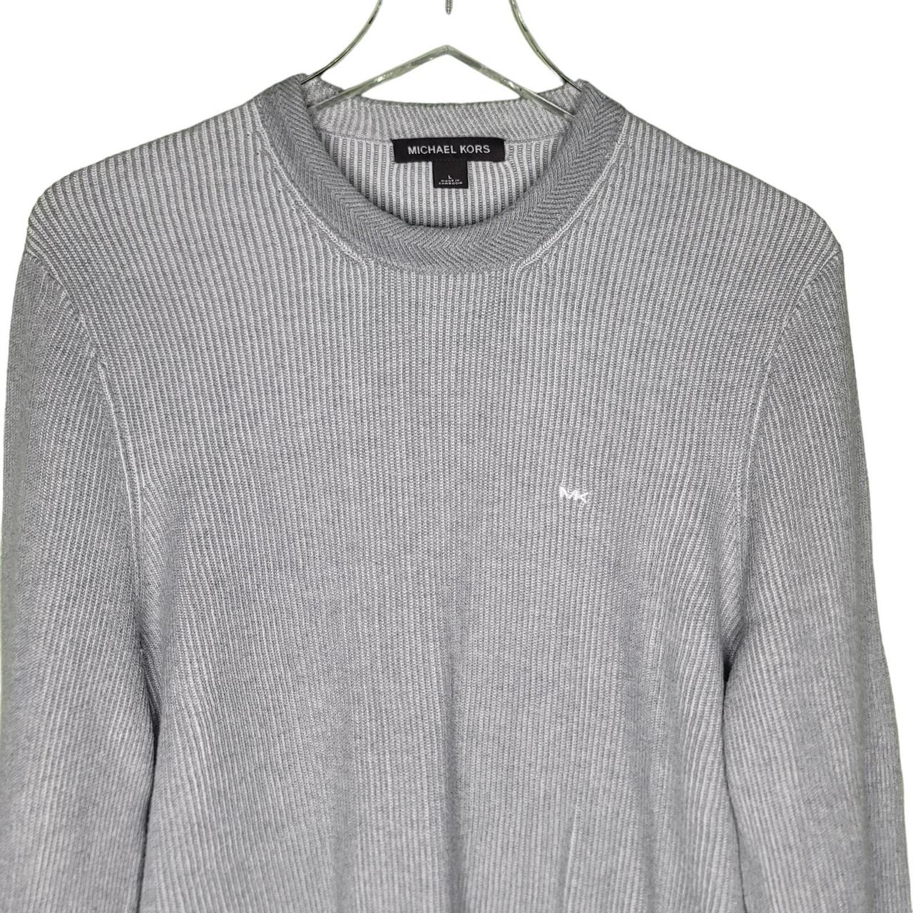 Michael Kors Mens Sweater Size Large Gray Crew Neck. Depop