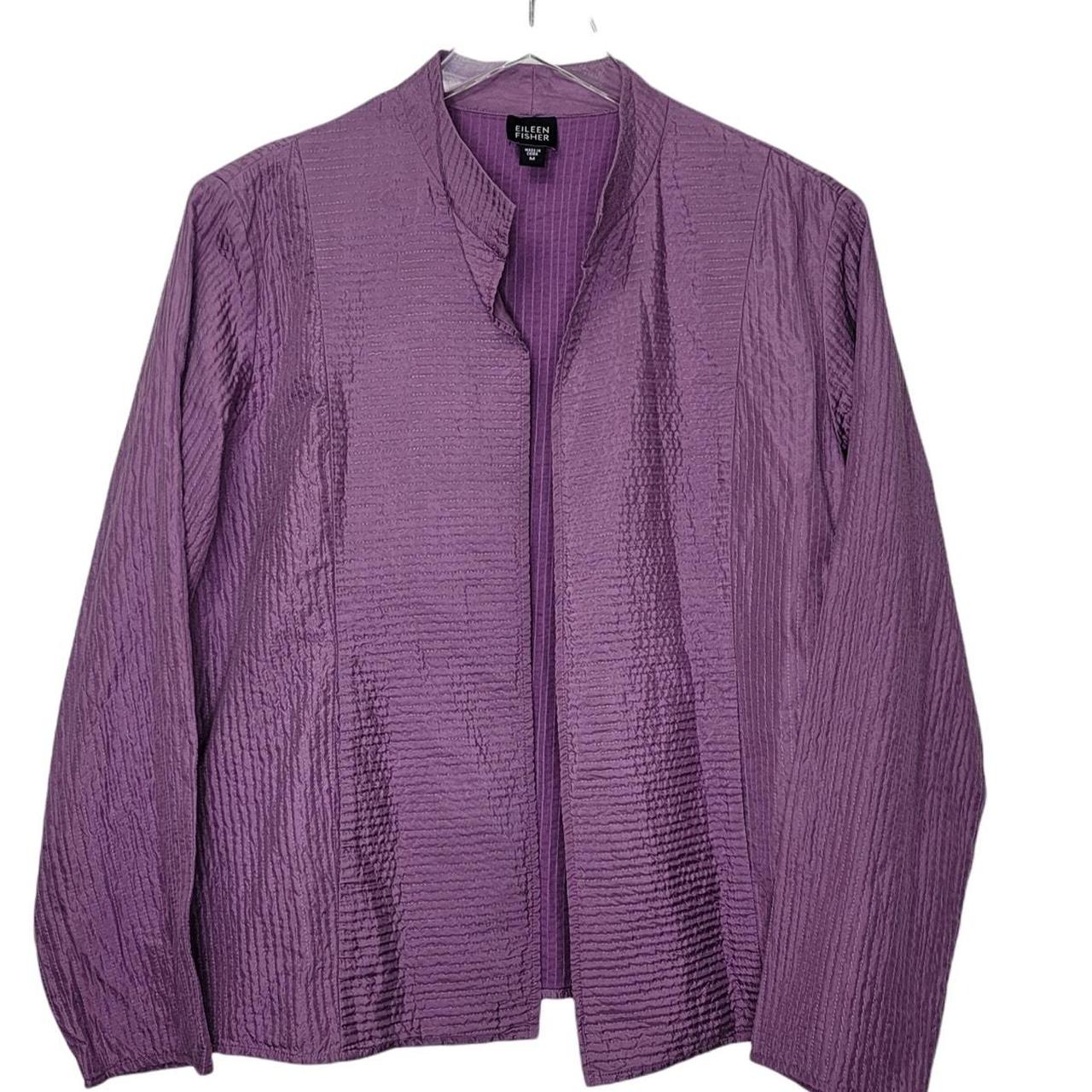 Eileen Fisher newest Purple Open Front Jacket