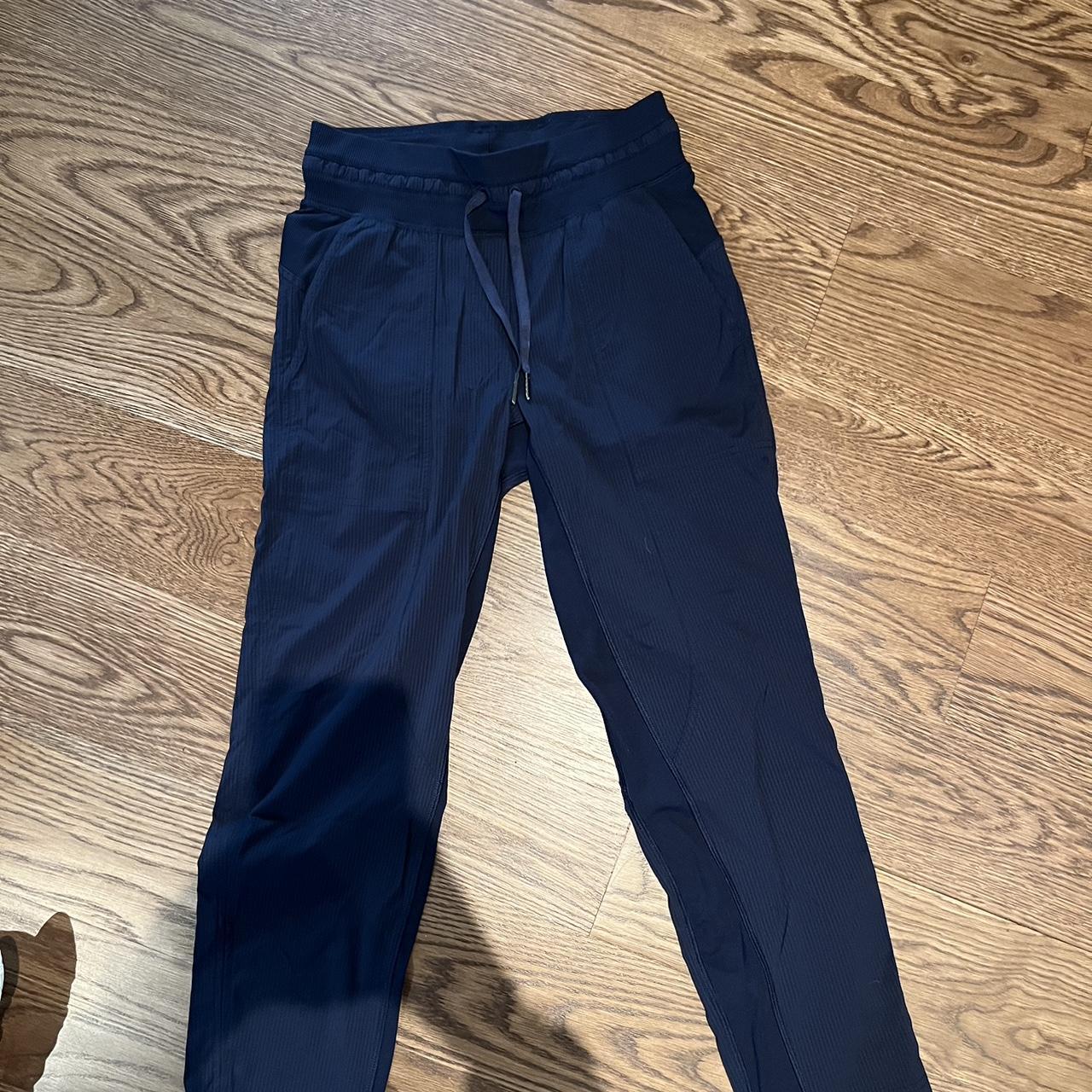 Navy lululemon cropped studio dance pants Size... - Depop