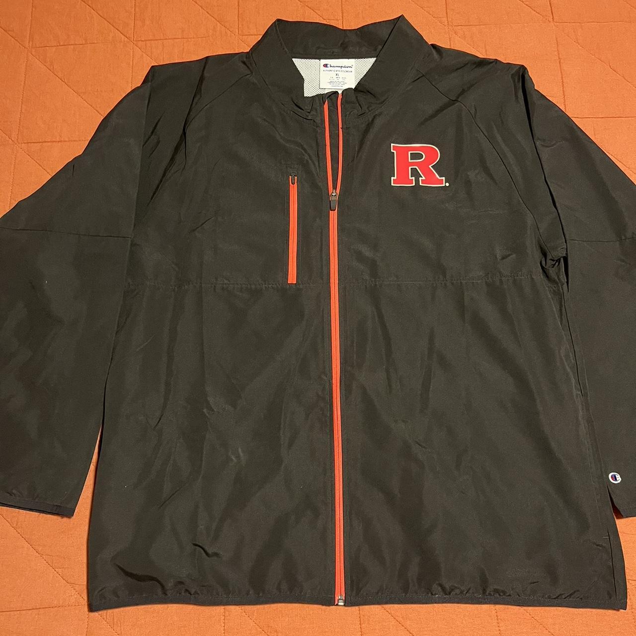 Rutgers Champion Full Zip Windbreaker Black