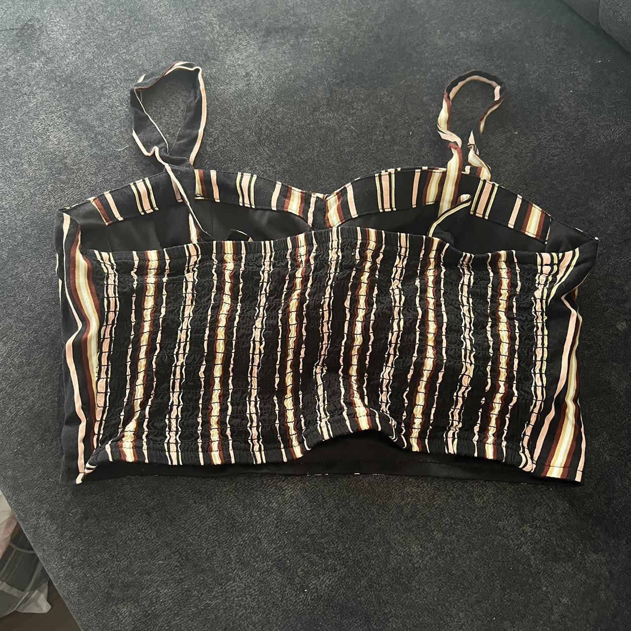 Live To Be Spoiled Women's Black and Pink Crop-top (2)