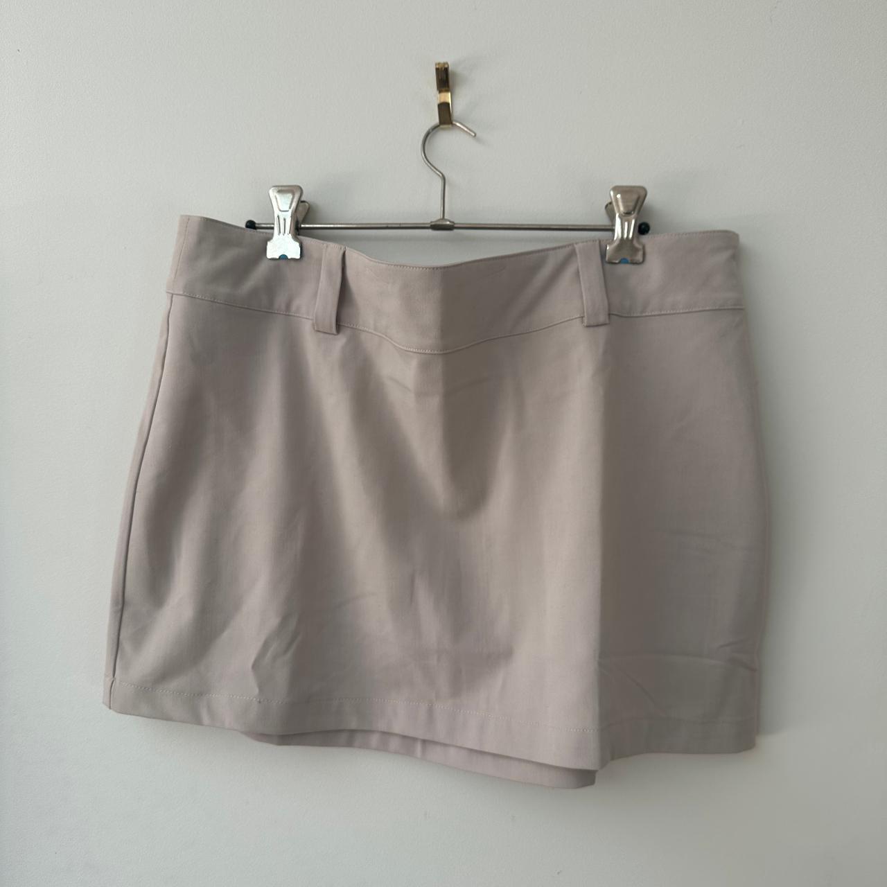 Supre beige tailored mini skirt Excellent condition... - Depop