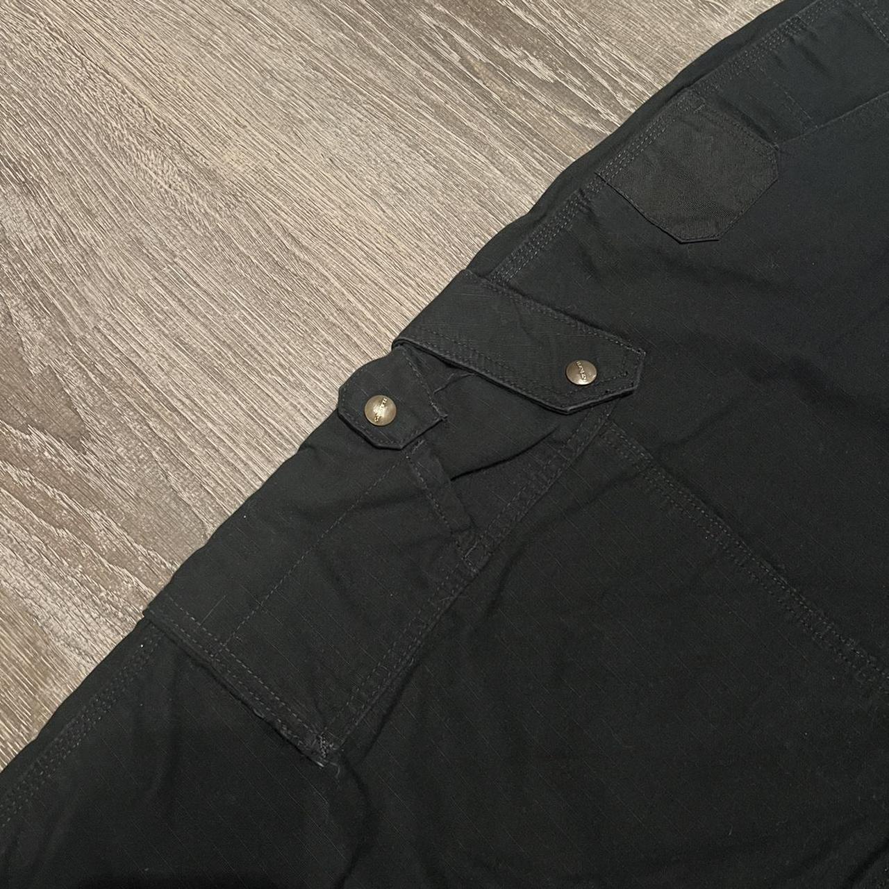 vintage black carhartt cargo / khaki pants size... - Depop