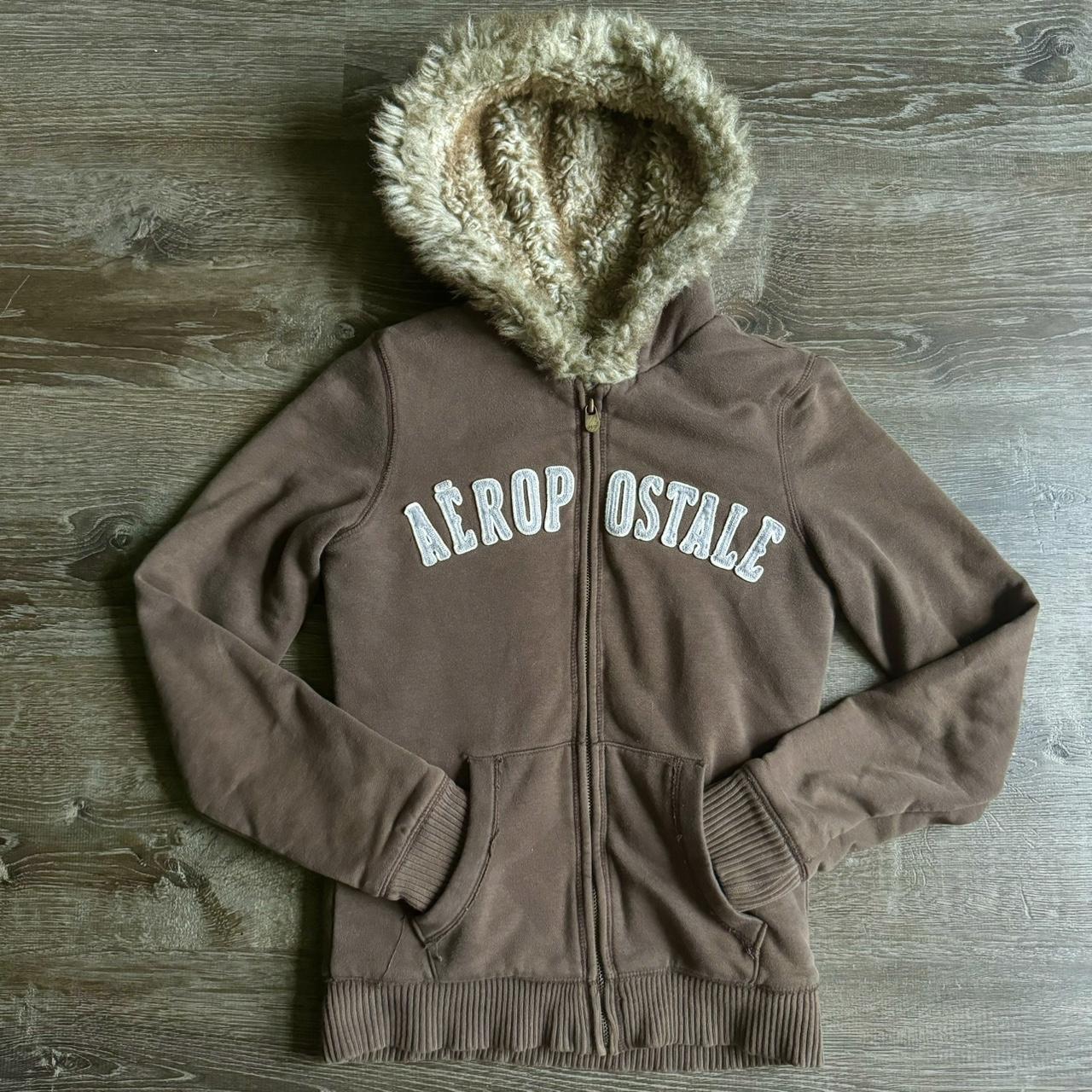 Aeropostale faux fur hoodie hotsell