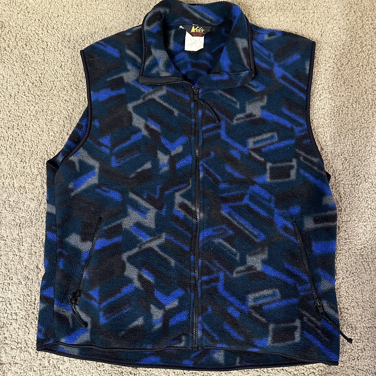 REI Coop Men's Green and Blue Gilet Depop
