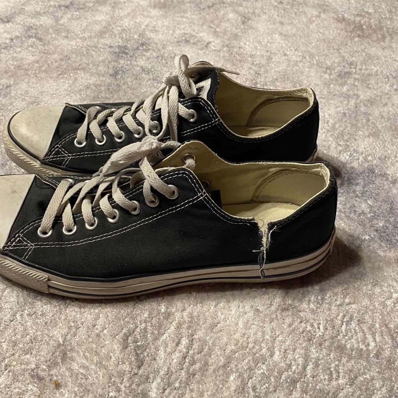 Low top converse Rip on the left side of the shoe... - Depop