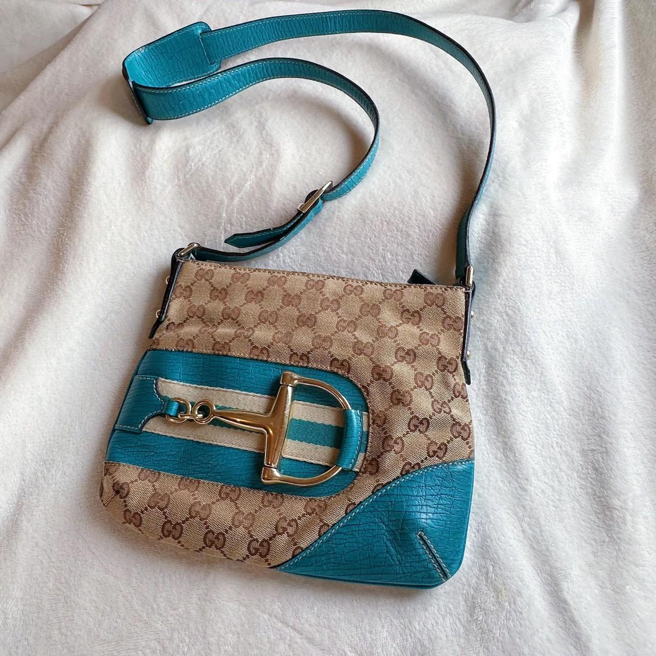 Vintage Gucci Monogram Crossbody Bag Sling Bag 