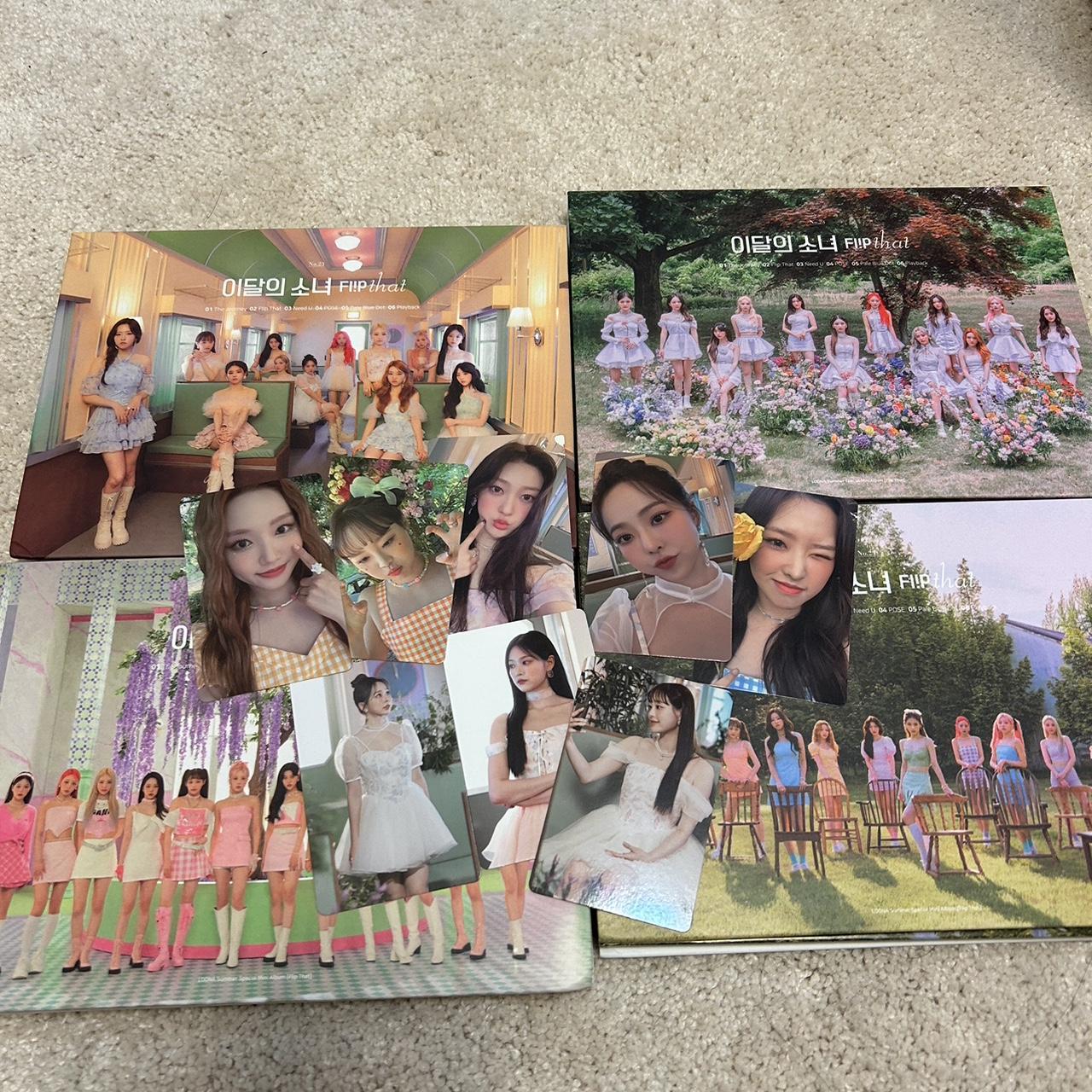 loona flip that album set with 5 photocards and 3 ar&mldr; - Depop