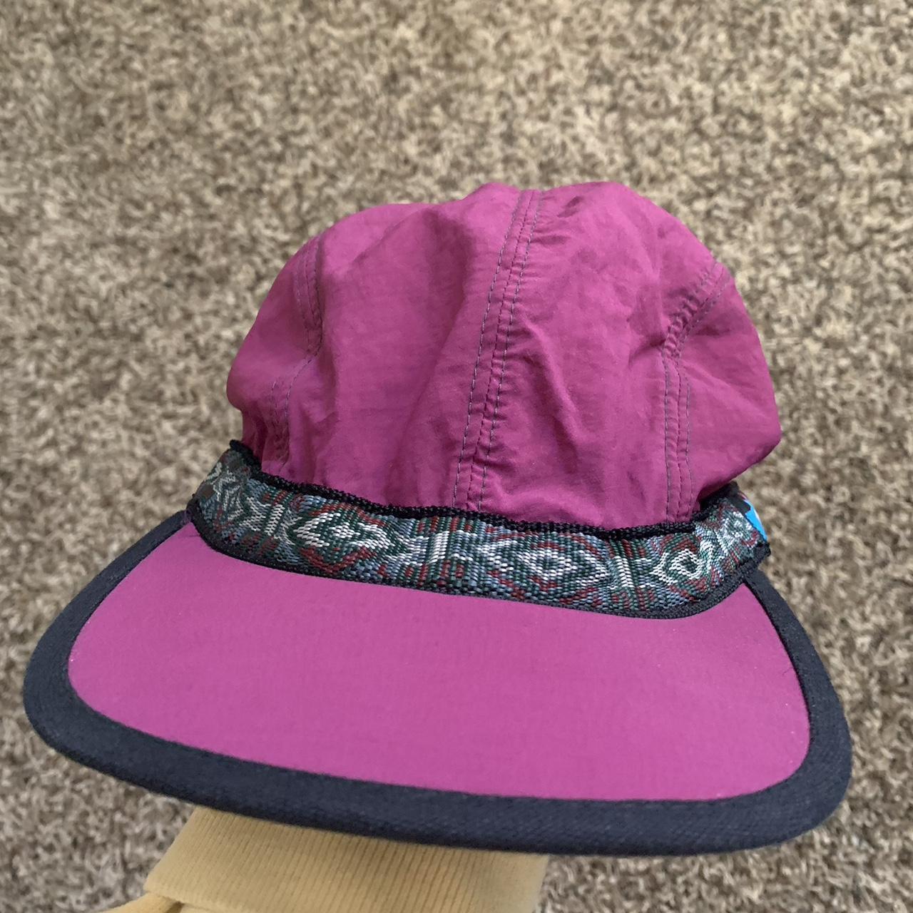 Purple/ fuchsia colored KAVU hat Flat bill,... - Depop