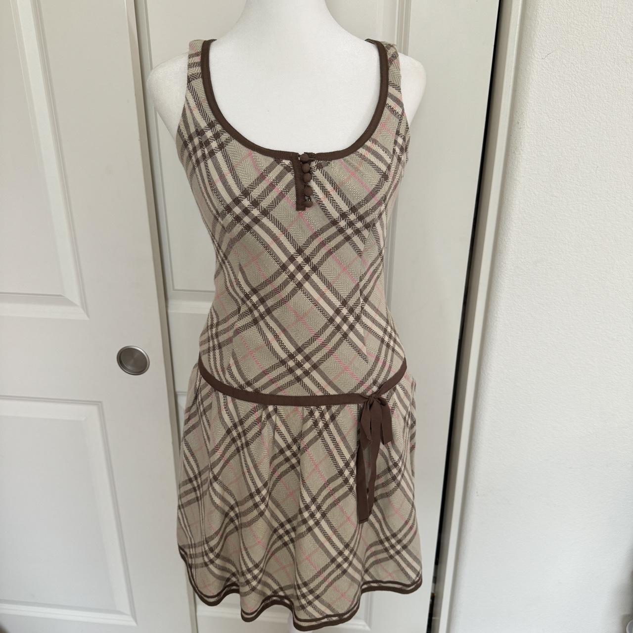 ワンピース BURBERRY ARCHIVE NOVA CHECK KNIT DRESS 22807060_52925785_600.jpg