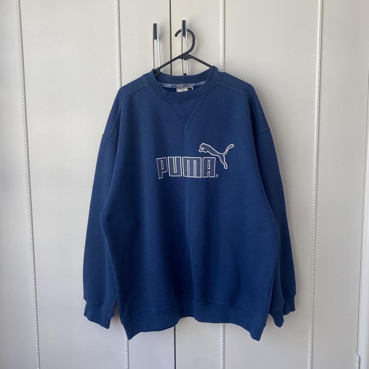 Vintage Navy Puma Crewneck - size xl - in great... - Depop