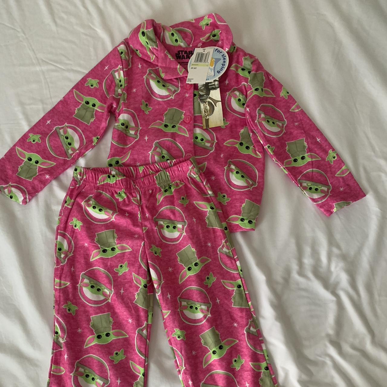 Pink baby yota pajamas Kids size 4 - Depop
