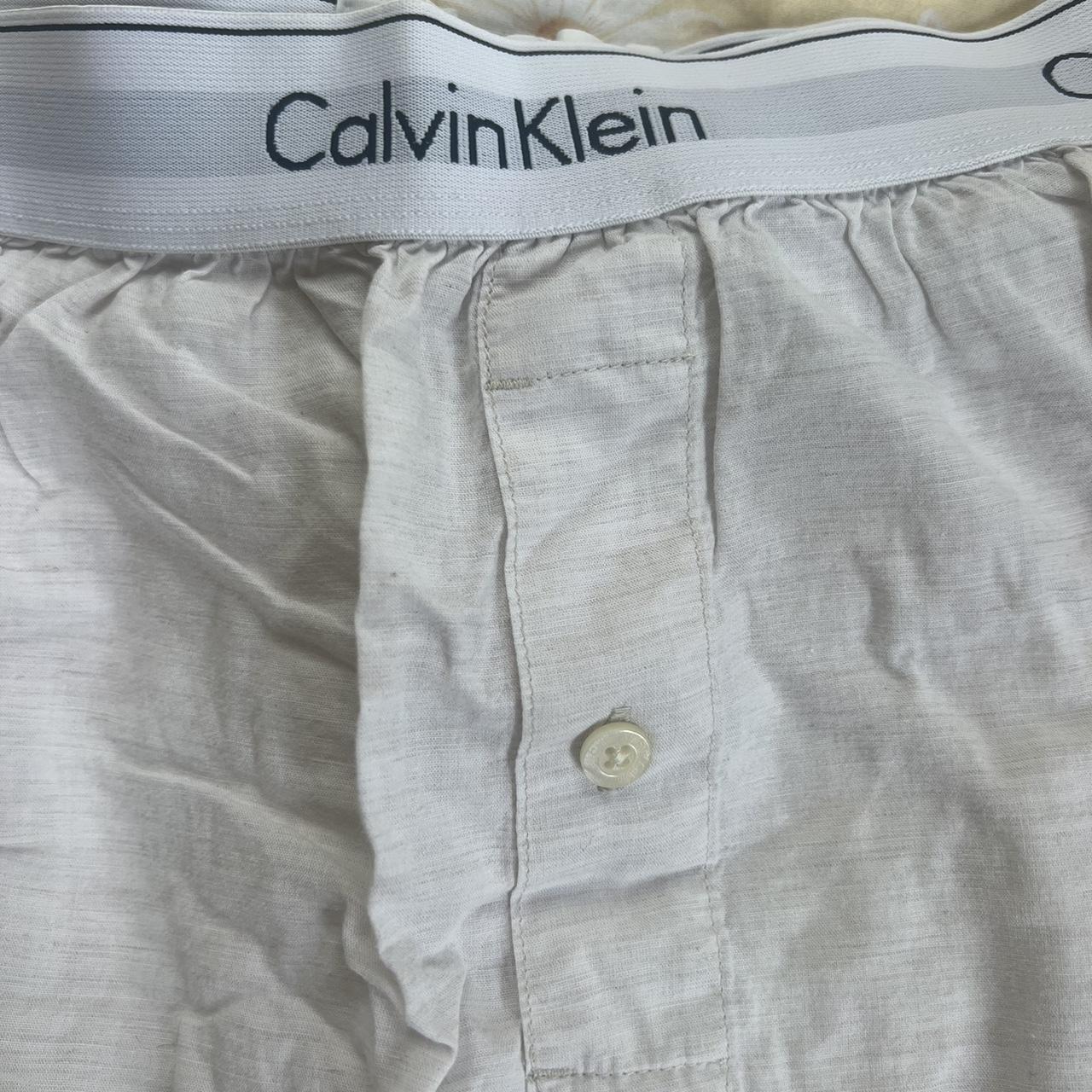 Mens white cream calvin klien barely worn boxer pj... Depop