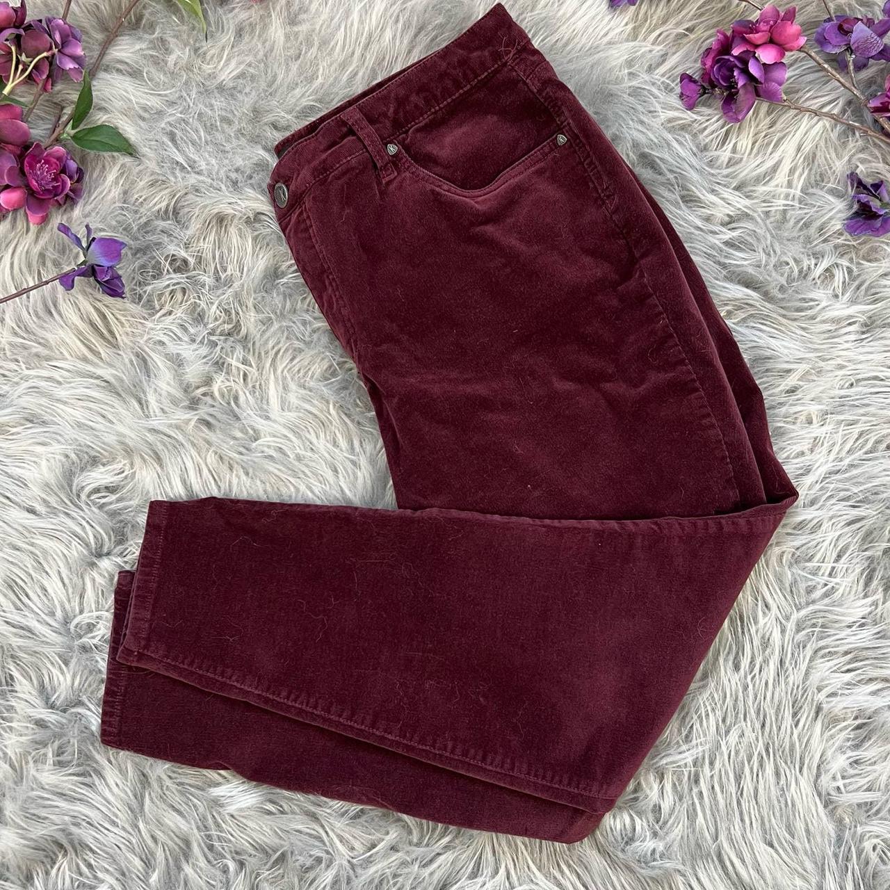 Dark red hot sale corduroy pants