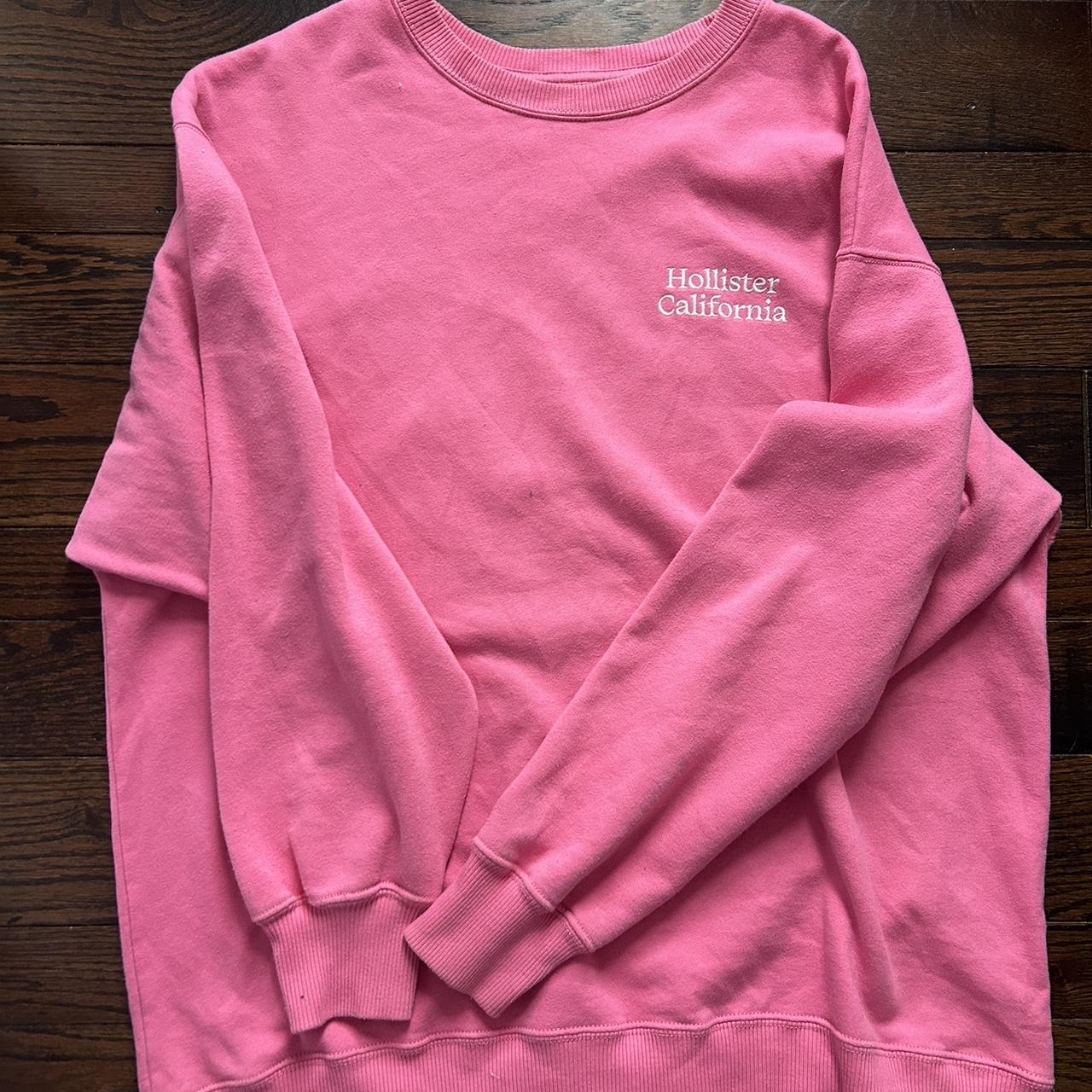 pink hollister crewnecl - Depop