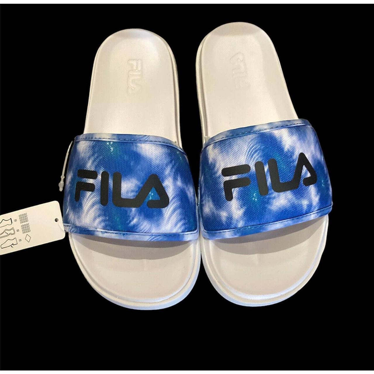 Fila Women s Drifter Lux Tie Dye Logo Slides Sandals Depop