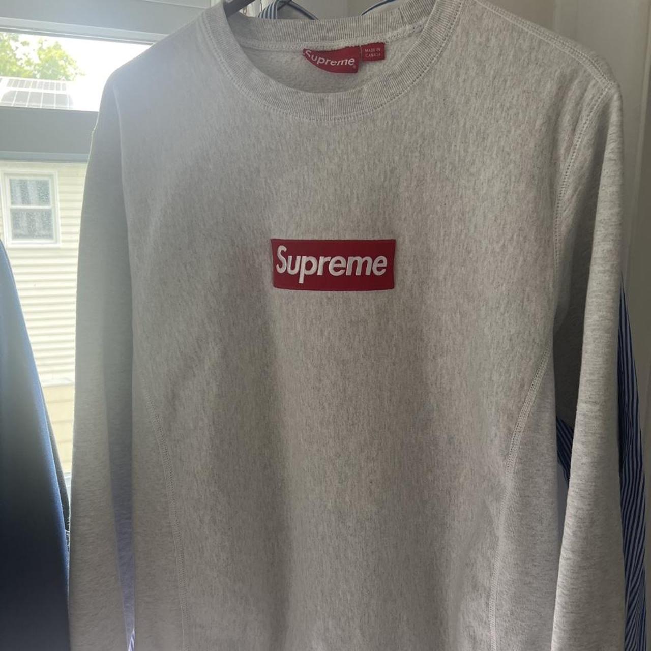 Size Medium Supreme Box Logo Crewneck sweater. Worn... - Depop