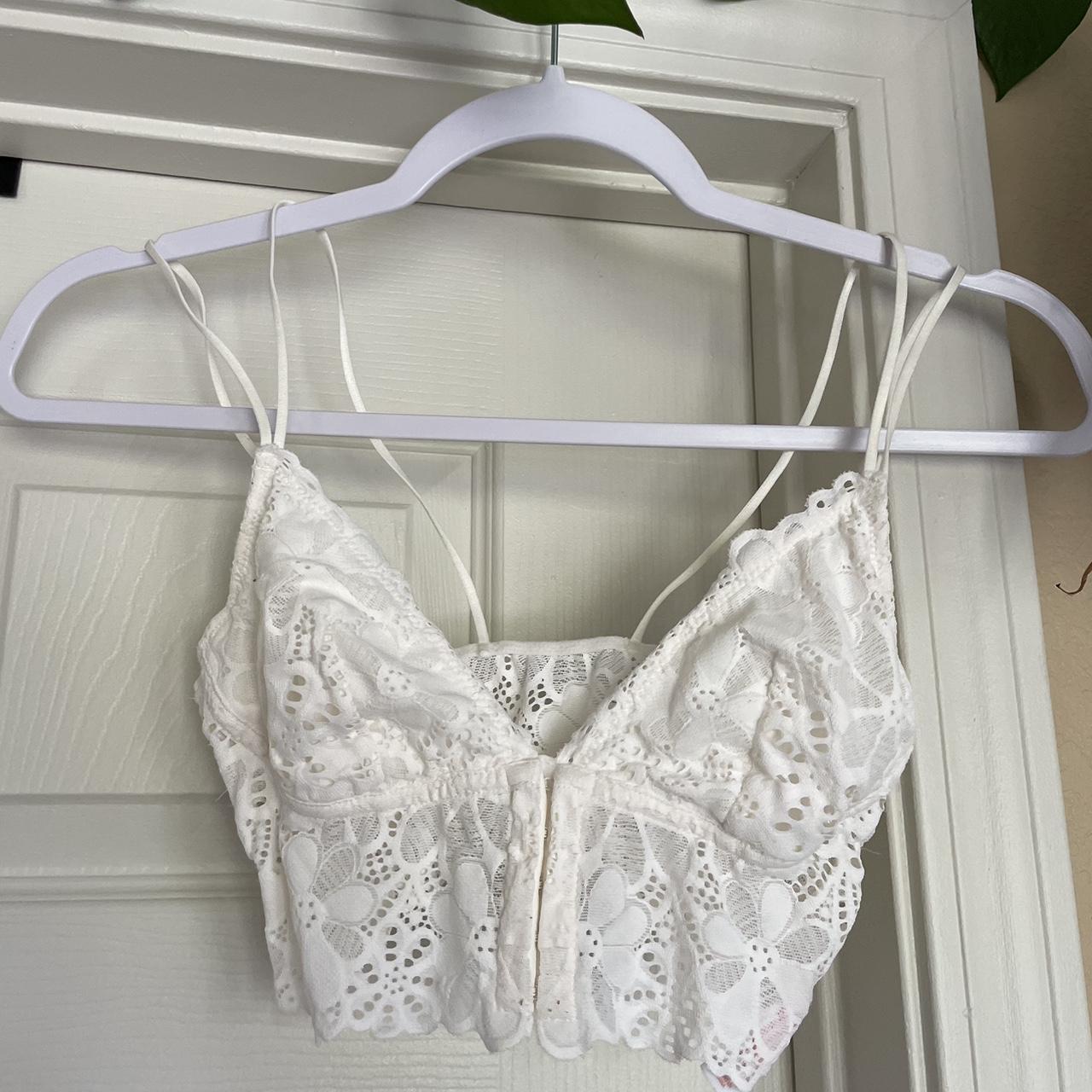 White Lace Bralette 🌼🤍 #lace #dainty #indie #summer - Depop