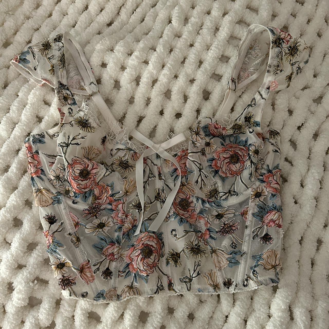 victoria’s secret floral corset💐 in great... Depop