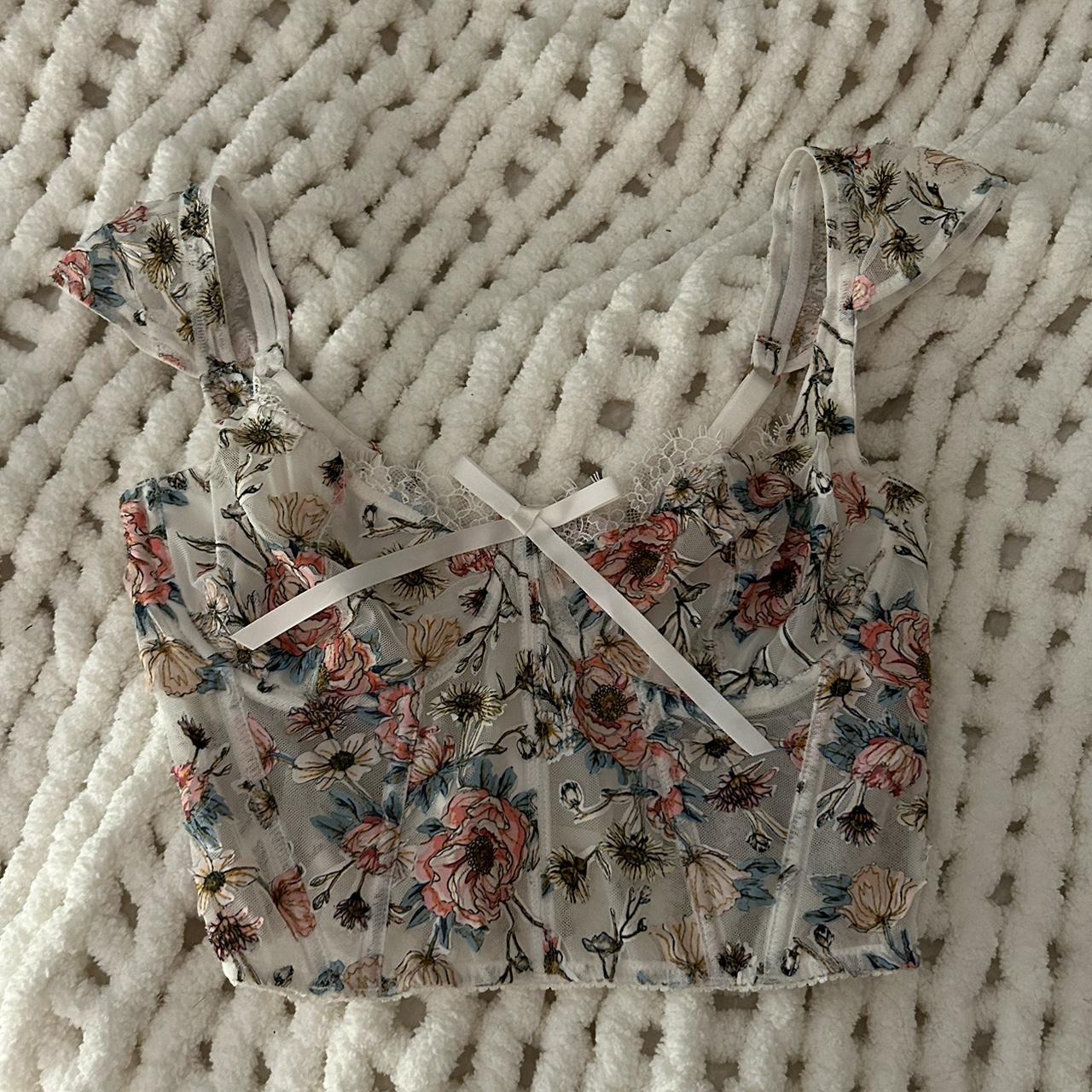 victoria’s secret floral corset💐 in great... Depop