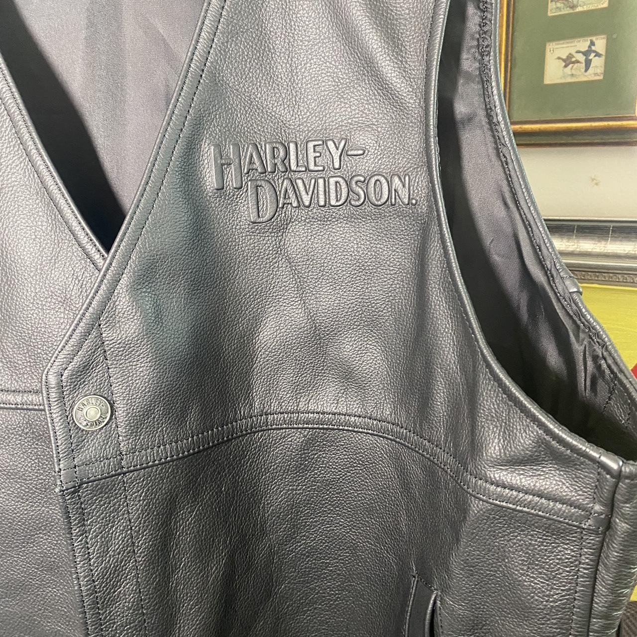 Harley davidson mens hot sale leather vest