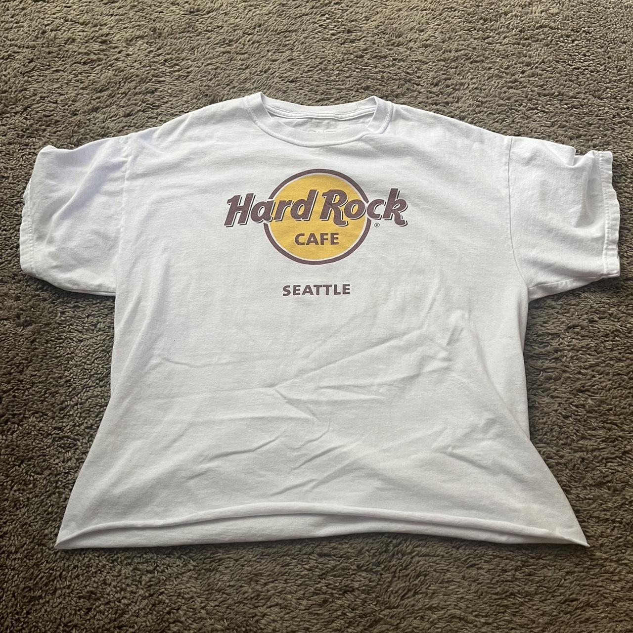 cropped hard rock cafe shirt nice fade no refunds... - Depop