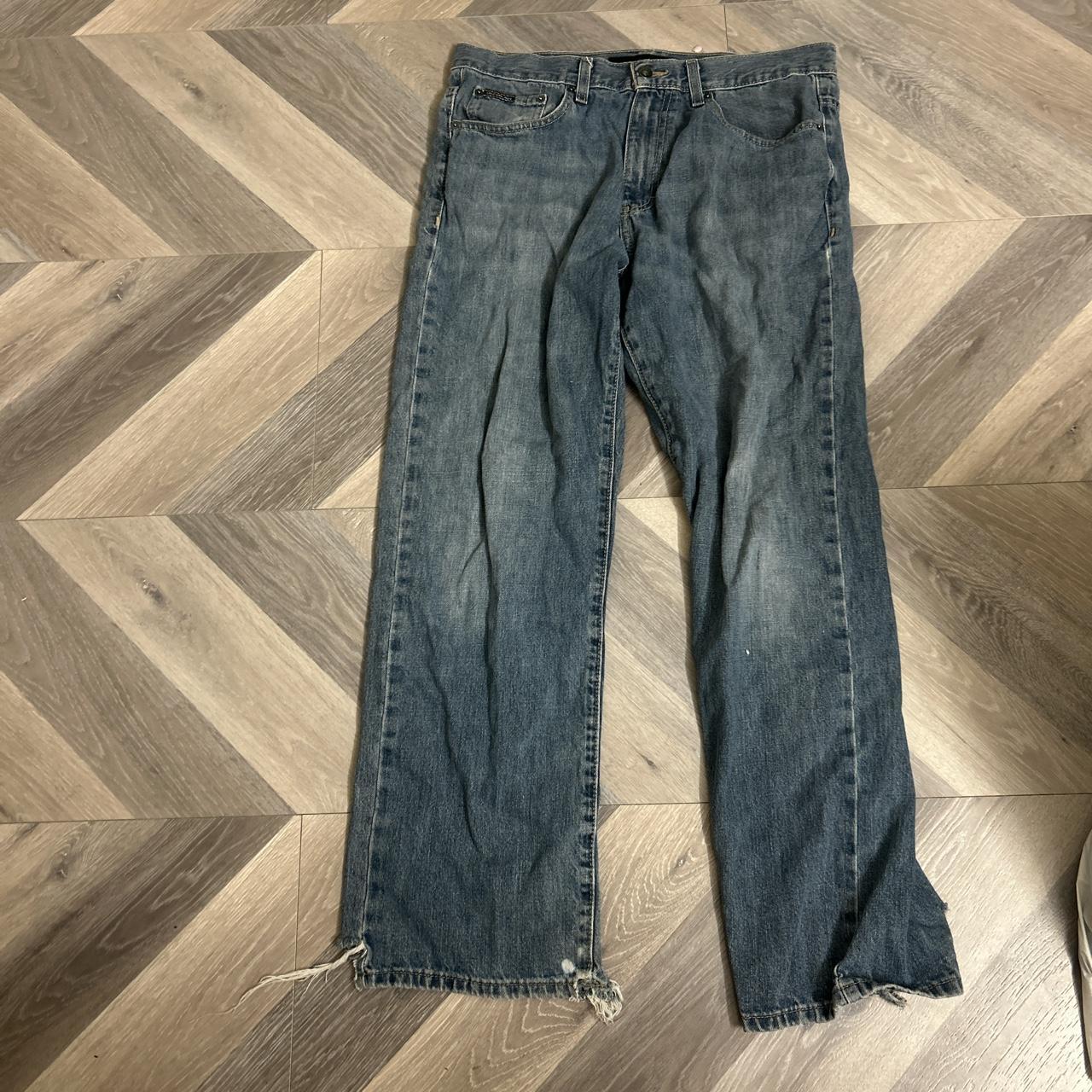 Dark Blue Calvin Klein Jeans Size 34 Baggy, Check... - Depop