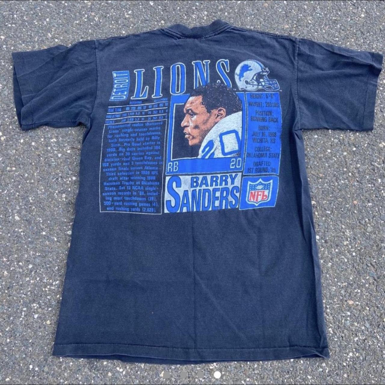 Logo 7 NFL Vintage Detroit Lions Barry Sanders 20 - Depop