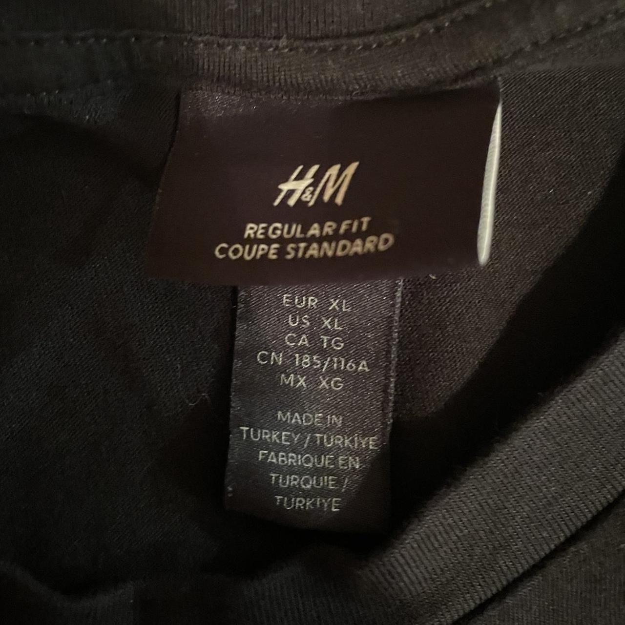 Men - Black Regular Fit T-Shirt - Size: XXL - H&M