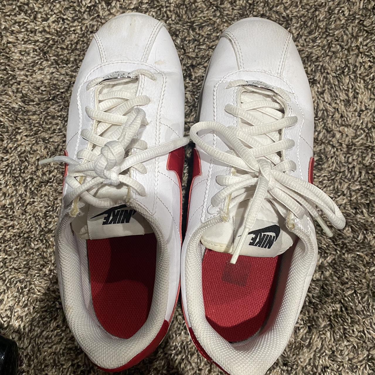 Red Blue Nike Cortez Size 5 Good condition . Depop