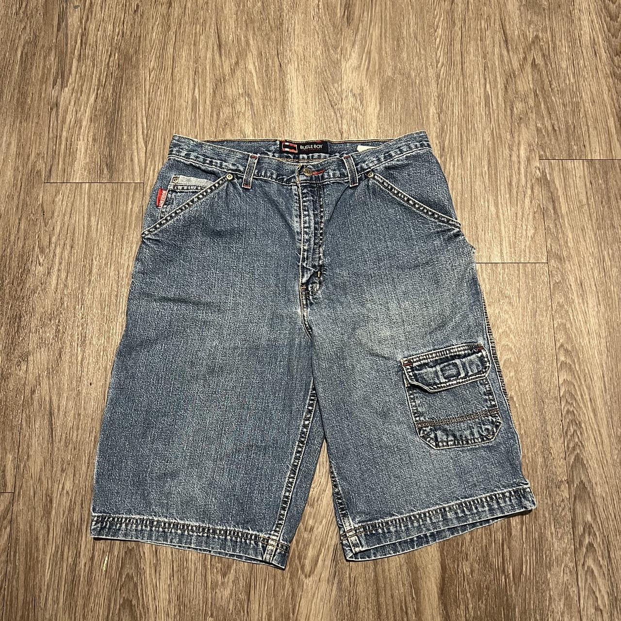 Y2K BUGLE BOY JEAN SHORTS SIZE... Depop