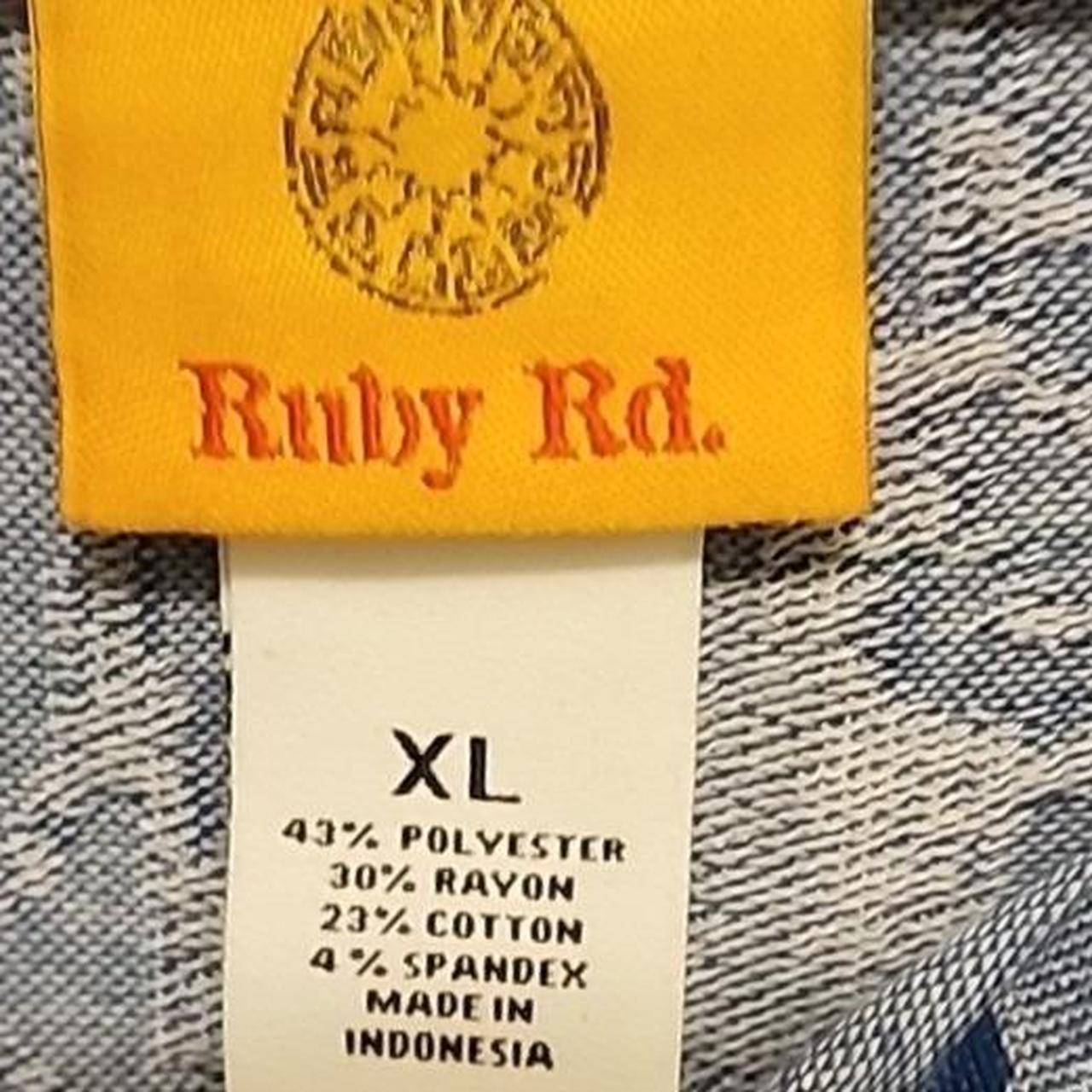 Ruby Rd. Women's Shirt - Blue/Grey - XL – Ruby Rd… - image 3