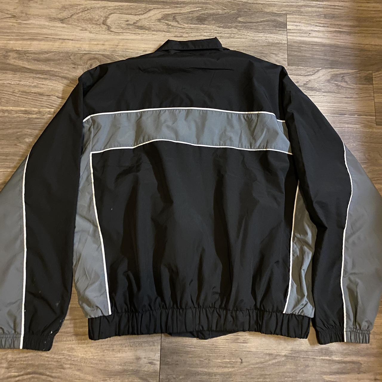 Large black and gray windbreaker Depop