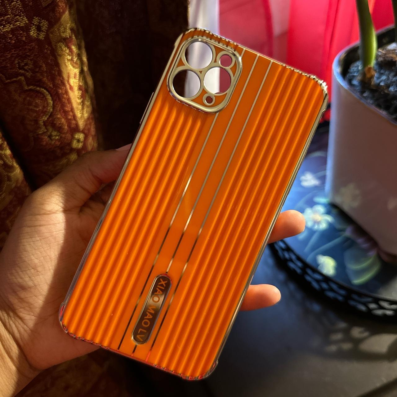 SHEIN Orange and Silver Phonecases Depop