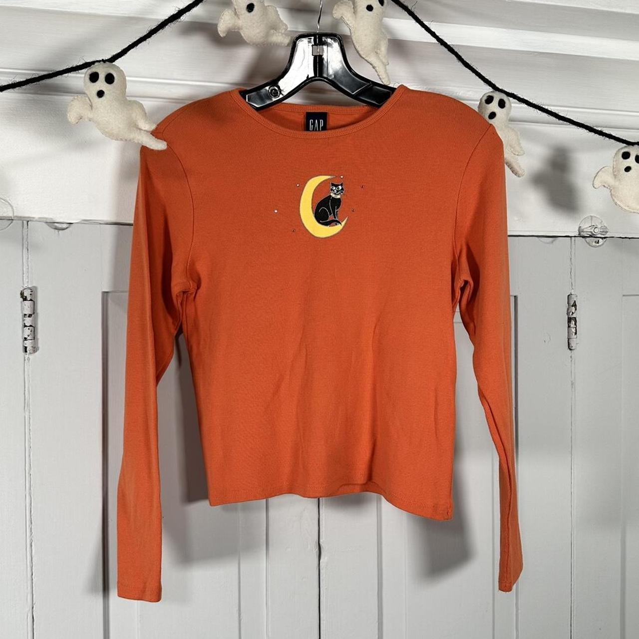 black cat long sleeve baby tee 🐈‍⬛ 🌙 Size kids 12 by... Depop