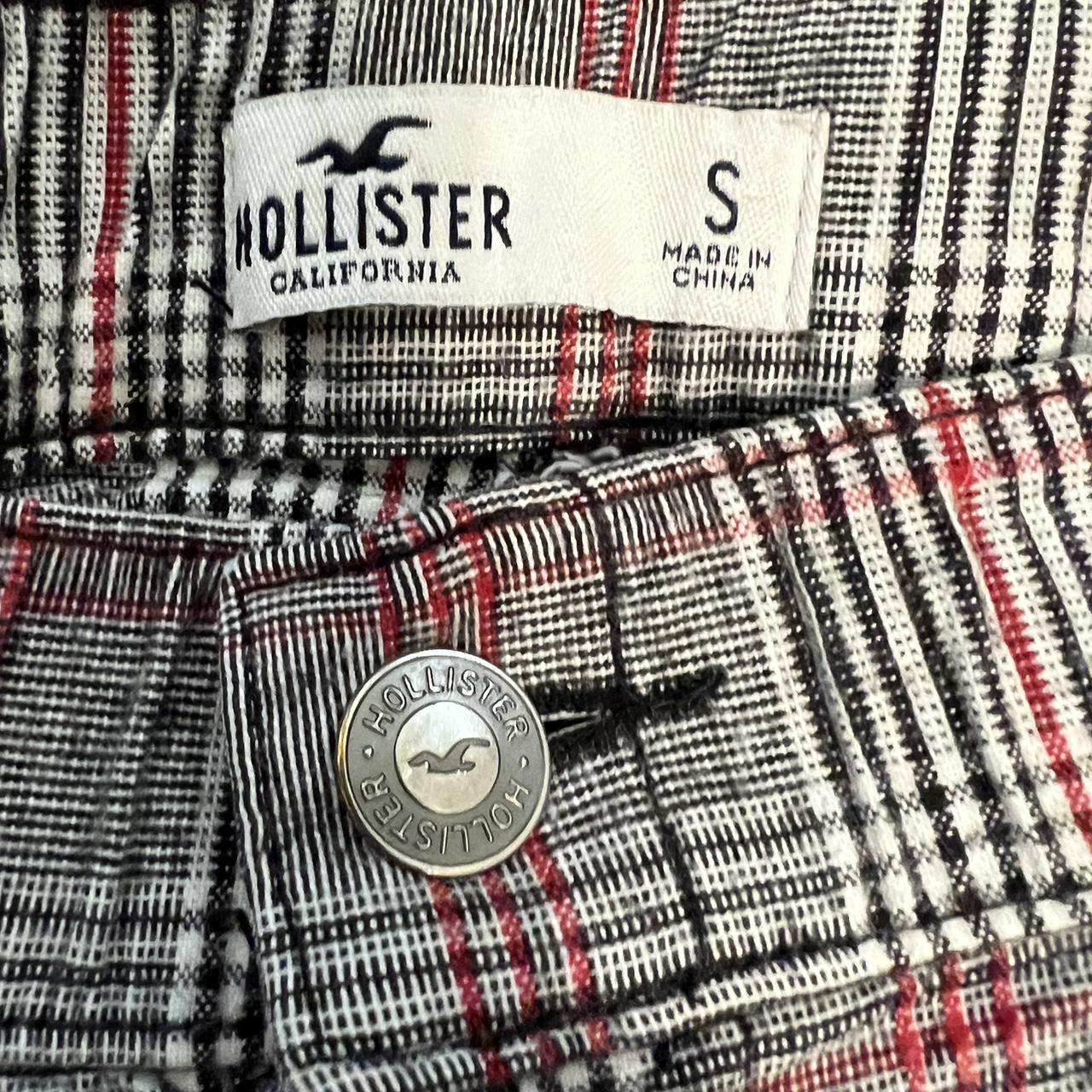 Hollister red store plaid pants