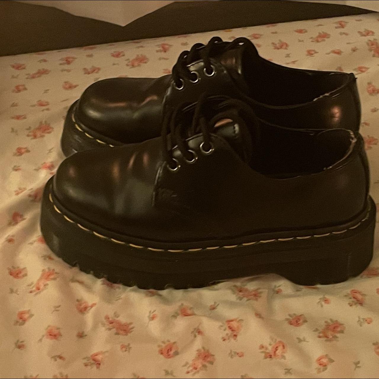 Doc Marten “1461 SMOOTH LEATHER PLATFORM SHOES” size 5 - Depop