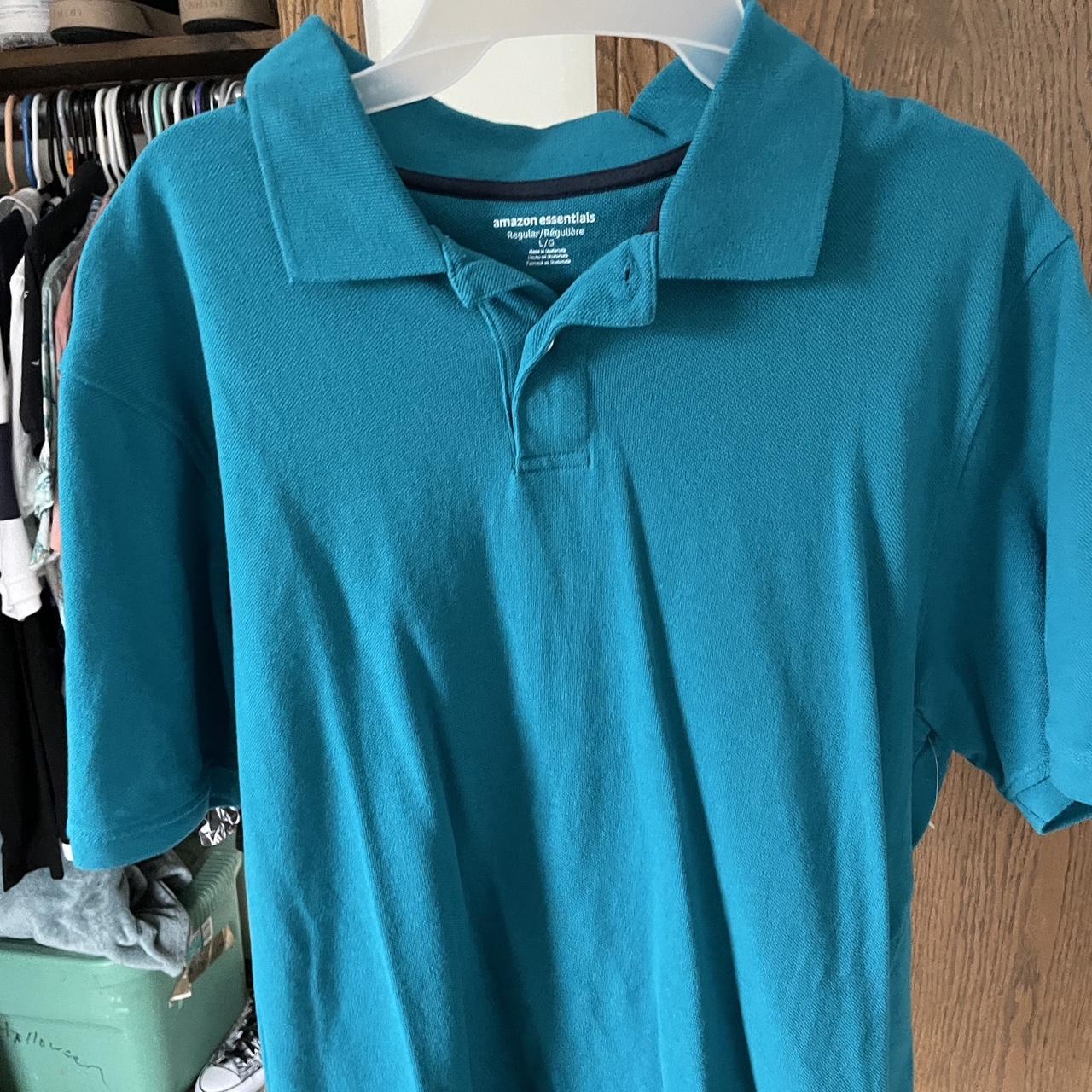 Blue polo/golf shirt #golf #polo #basic - Depop