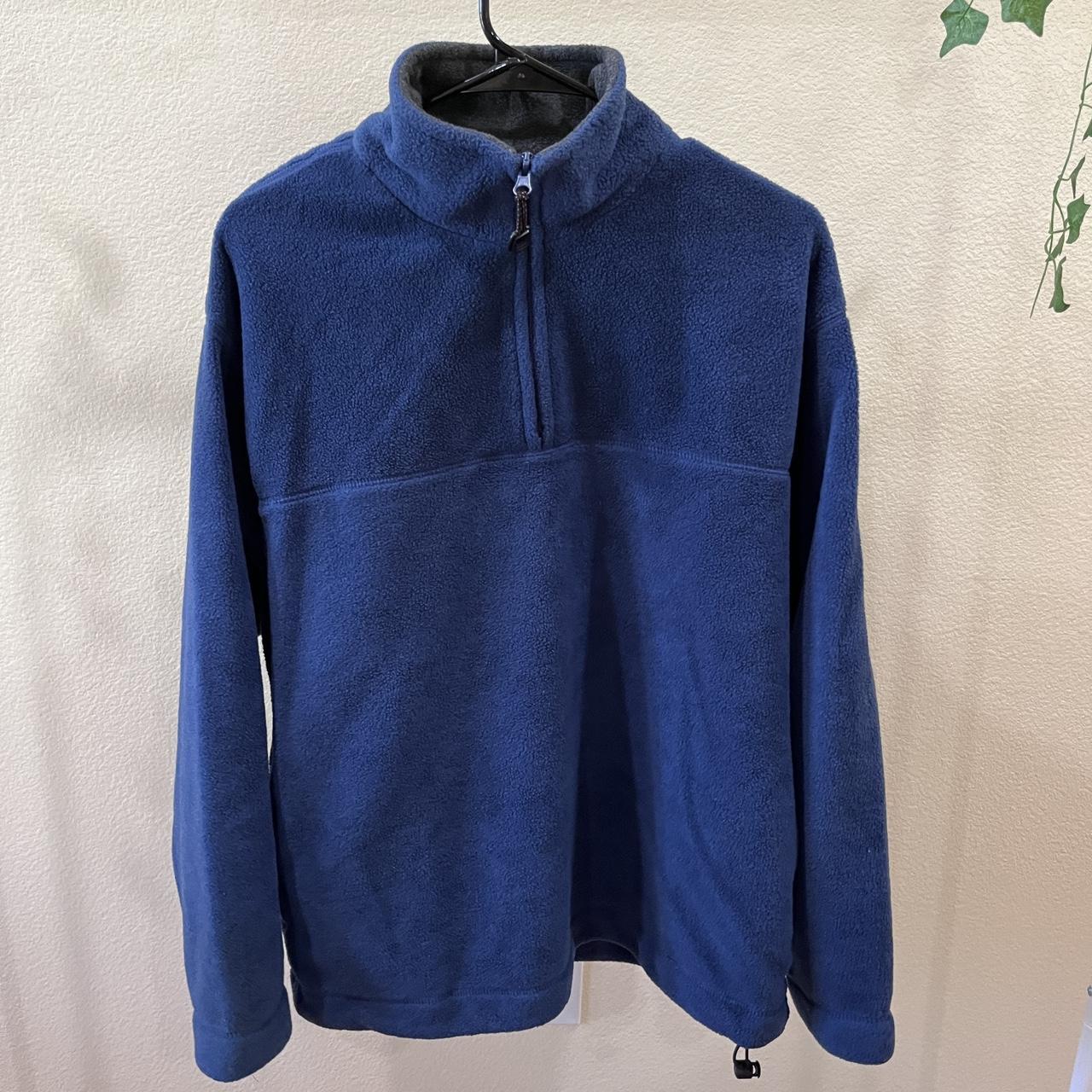 medium men’s plush fleece jacket st. john’s bay in... - Depop